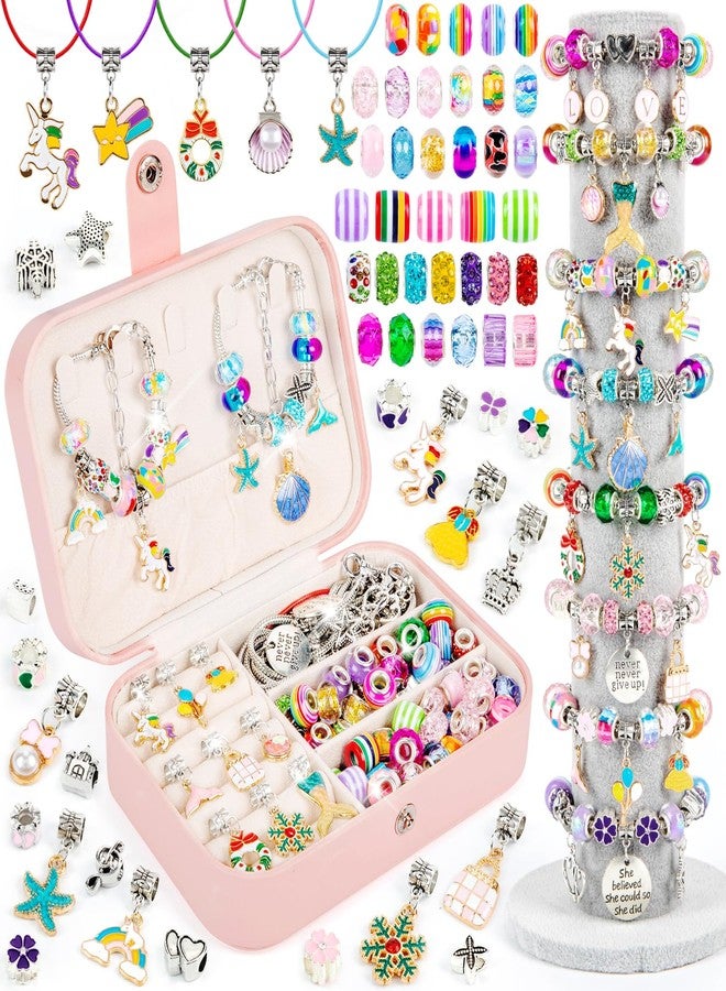 Sofier Charm Bracelet Making Kit for Girls Jewelry Box Jewelry Making Kit Gifts for Girls 4-12 DIY Craft Toys Birthday Christmas - Image 1